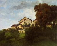 Courbet, Gustave - The Houses of the Chateau d'Ornans